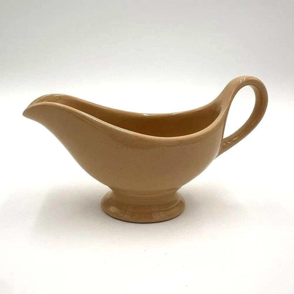 Shenango China Gravy Sauce Boat Beige Tan New Castle PA P-24 1966 Made in USA